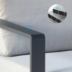 Ensemble de salle à manger d'extérieur HIGOLD Nofi 5 pièces en aluminium, couleur anthracite mat