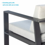 Ensemble de salle à manger d'extérieur HIGOLD Nofi 5 pièces en aluminium, couleur anthracite mat