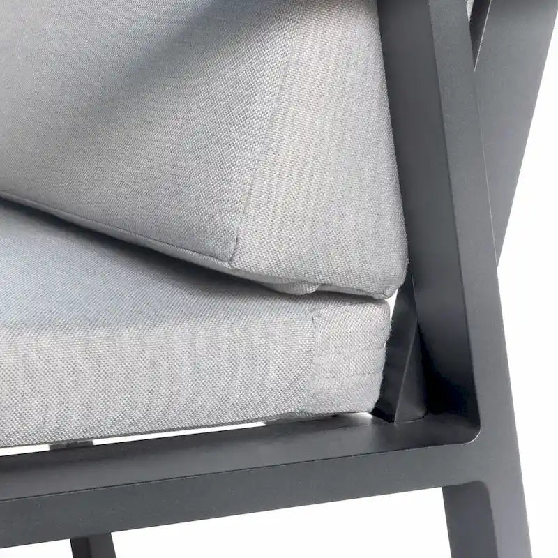 Ensemble de salle à manger d'extérieur HIGOLD Nofi 5 pièces en aluminium, couleur anthracite mat