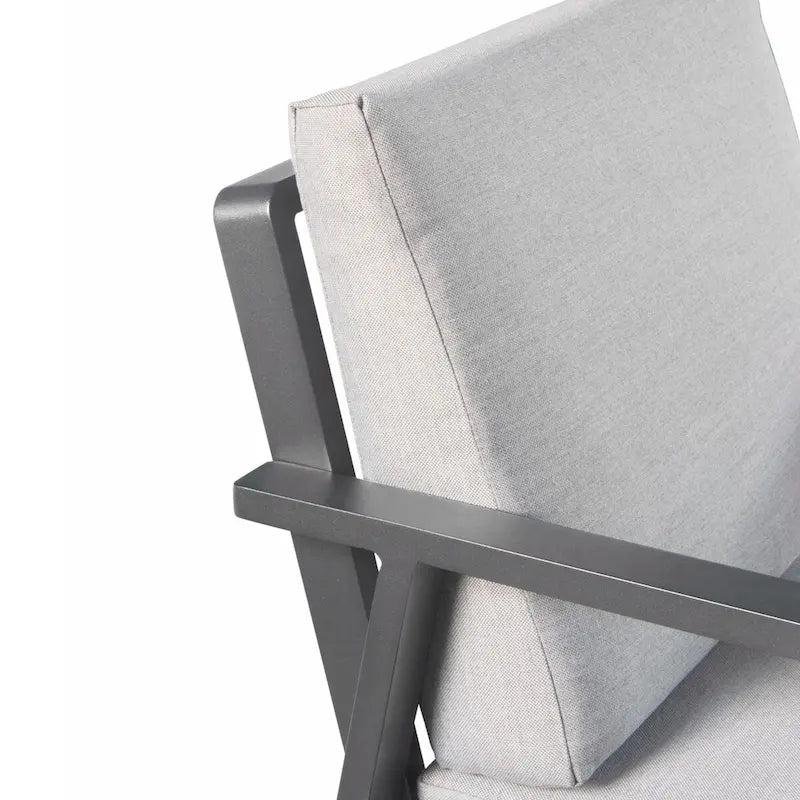 Ensemble de salle à manger d'extérieur HIGOLD Nofi 5 pièces en aluminium, couleur anthracite mat