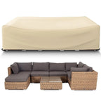 Housse imperméable résistante pour ensemble de mobilier de patio et canapé d'angle d'extérieur