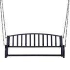 Balancelle de patio pour 2 personnes, chaise suspendue extérieure en acier avec chaînes robustes