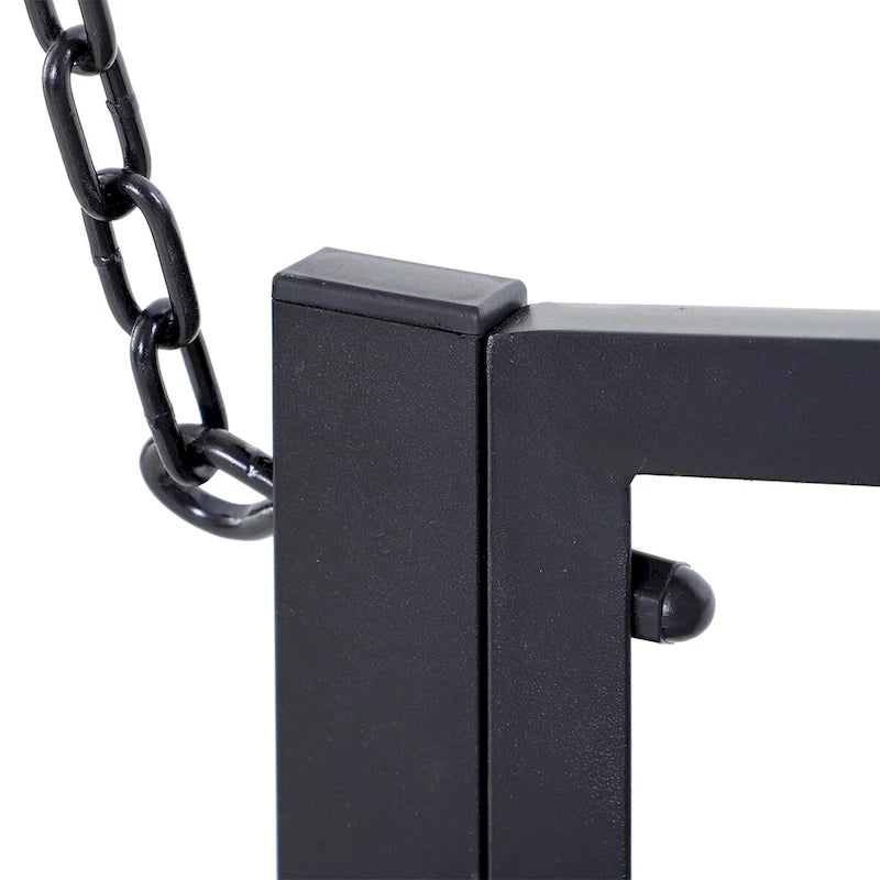 Balancelle de patio pour 2 personnes, chaise suspendue extérieure en acier avec chaînes robustes