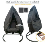 Fauteuil suspendu œuf en résine tressée PE pour l'intérieur et l'extérieur, avec coussin