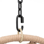 Fauteuil suspendu œuf en résine tressée PE pour l'intérieur et l'extérieur, avec coussin