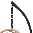 Fauteuil suspendu œuf en résine tressée PE pour l'intérieur et l'extérieur, avec coussin
