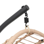 Fauteuil suspendu œuf en résine tressée PE pour l'intérieur et l'extérieur, avec coussin