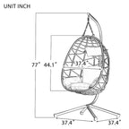 Fauteuil suspendu œuf d'intérieur/extérieur avec coussin