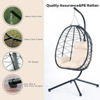 Fauteuil suspendu œuf d'intérieur/extérieur avec coussin