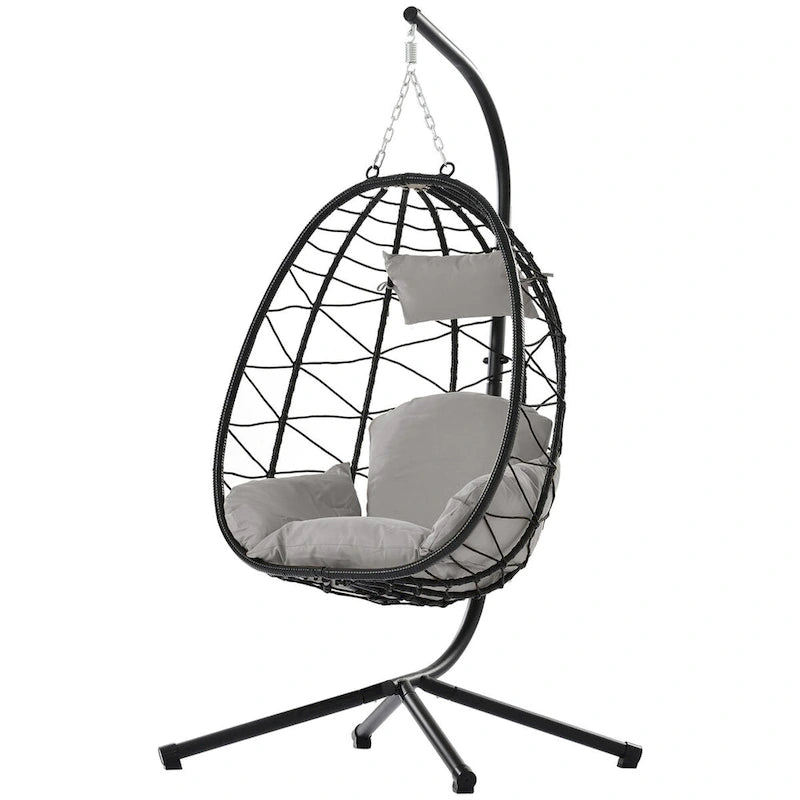 Fauteuil suspendu œuf d'intérieur/extérieur avec coussin
