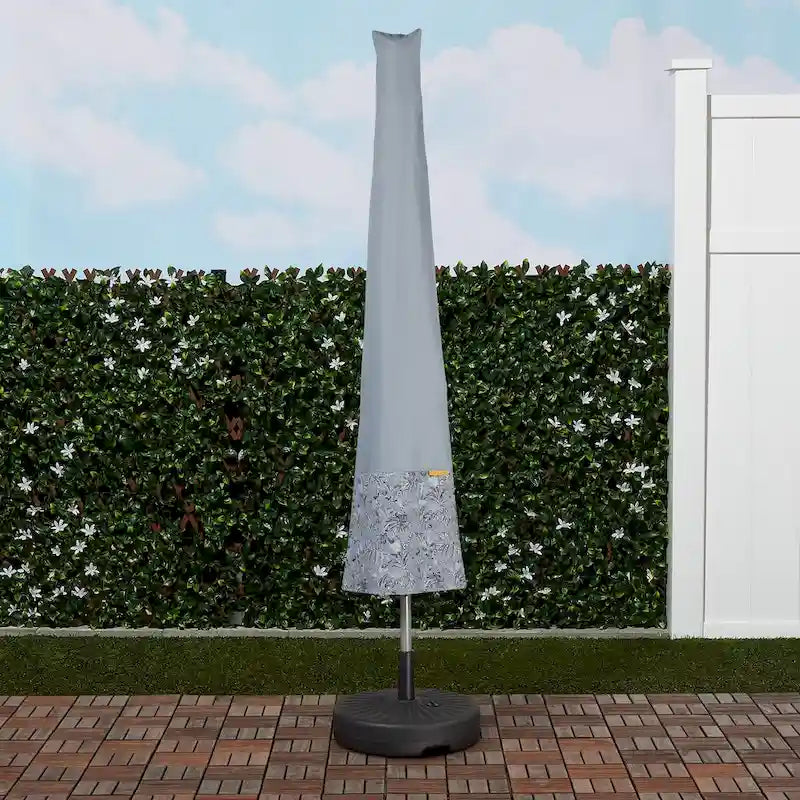 Housse imperméable pour parasol de marché Vera Bradley par Classic Accessories, 3,35 m, motif Toile Forêt Tropicale Grise