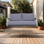 Canapé-balançoire d'extérieur monobloc en corde tressée avec coussins moelleux