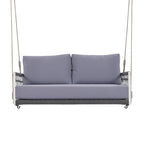 Canapé-balançoire d'extérieur monobloc en corde tressée avec coussins moelleux