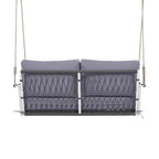Canapé-balançoire d'extérieur monobloc en corde tressée avec coussins moelleux