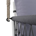 Canapé-balançoire d'extérieur monobloc en corde tressée avec coussins moelleux