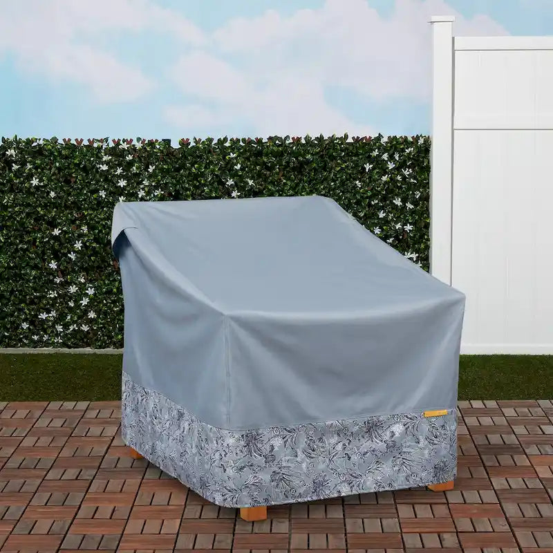 Housse imperméable pour fauteuil de jardin Vera Bradley par Classic Accessories, 76 x 89 x 81 cm, motif Toile Forêt Tropicale Grise
