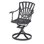 Ensemble de salle à manger d'extérieur 7 pièces en aluminium couleur anthracite Grenada - 72 x 29 x 42