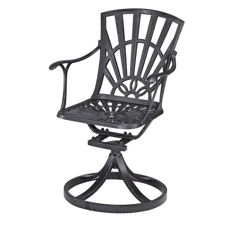 Ensemble de salle à manger d'extérieur 7 pièces en aluminium couleur anthracite Grenada - 72 x 29 x 42
