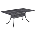 Ensemble de salle à manger d'extérieur 7 pièces en aluminium couleur anthracite Grenada - 72 x 29 x 42