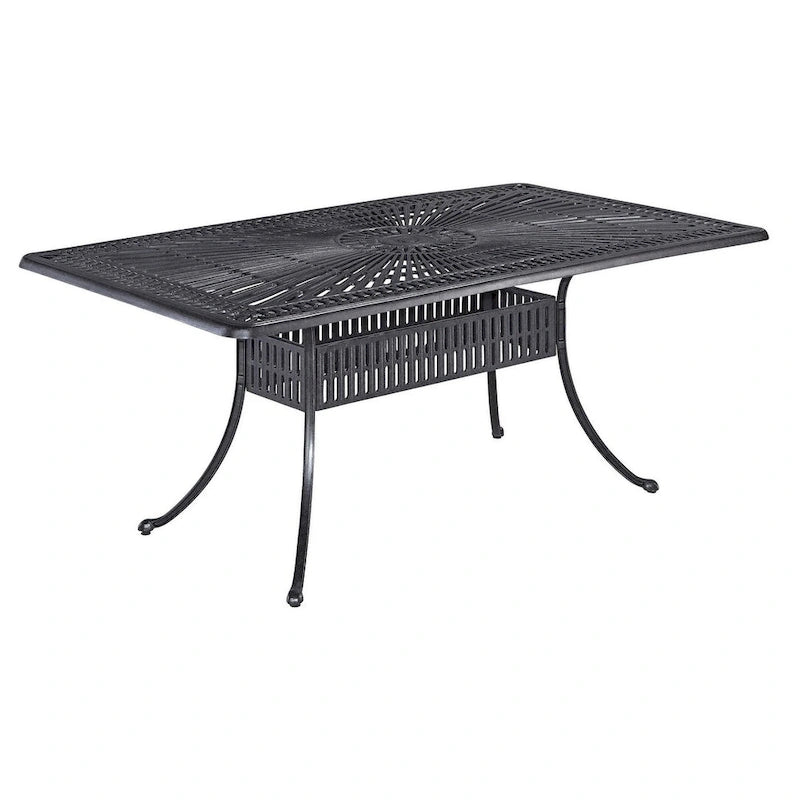 Ensemble de salle à manger d'extérieur 7 pièces en aluminium couleur anthracite Grenada - 72 x 29 x 42