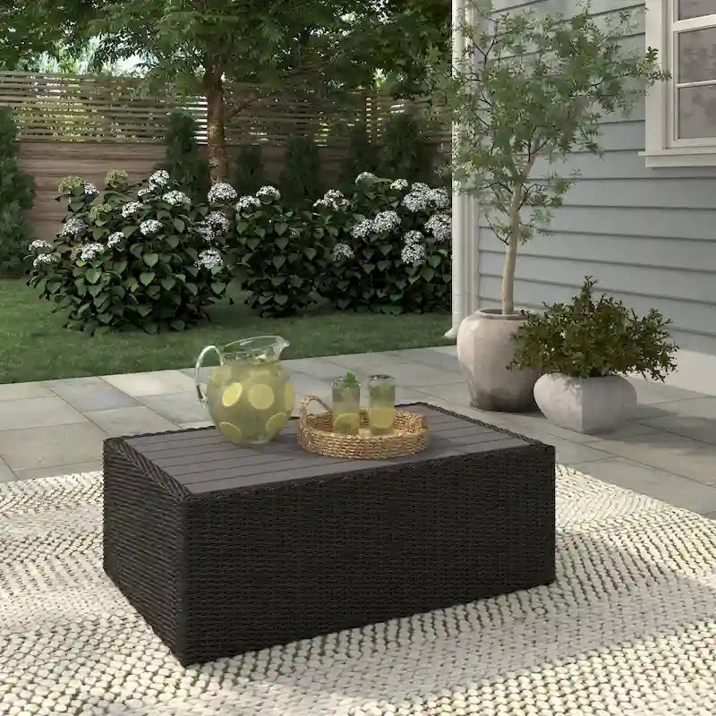 Portland Outdoor Rectangular Coffee Table - 25 x 40 x 14