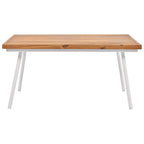 Ensemble de conversation bohème beige 4 pièces pour patio avec table en bois d'acacia, structure en corde PP et métal faite à la main, pieds réglables