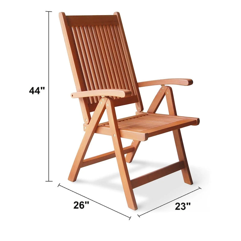 Fauteuil inclinable d'extérieur à 5 positions