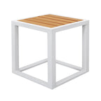 Ensemble de canapé d'extérieur en aluminium, table d'appoint, 2 fauteuils, coussins