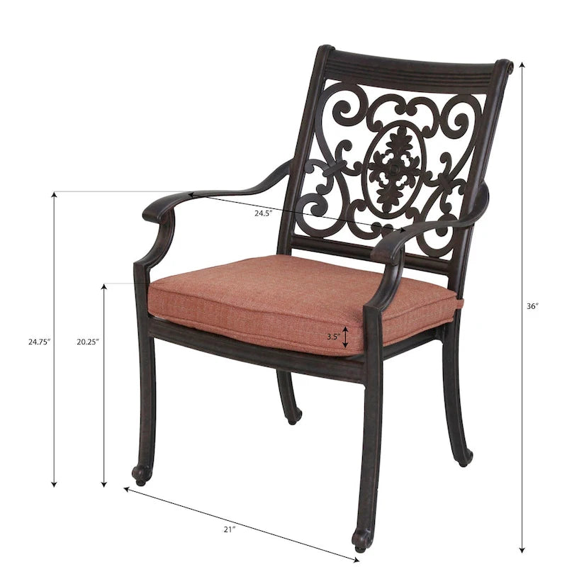 Ensemble de salle à manger d'extérieur St.Cruz 11 pièces avec table extensible 42 x 92 / 42 x 120