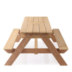 Table de pique-nique extérieure 3 en 1 pour enfants en bois avec parasol, convertible sable et eau
