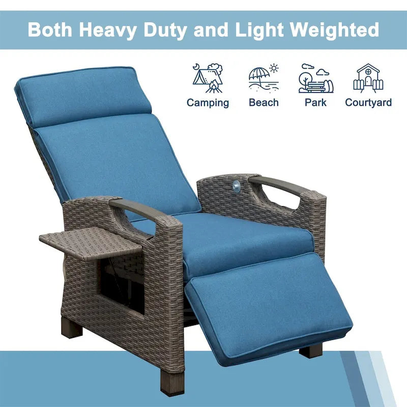 Fauteuil inclinable pour intérieur et extérieur (lot de 1)