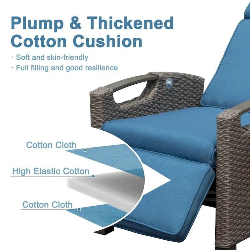 Fauteuil inclinable pour intérieur et extérieur (lot de 1)