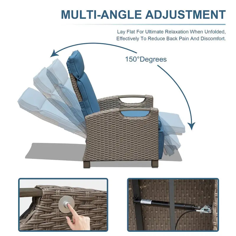 Fauteuil inclinable pour intérieur et extérieur (lot de 1)