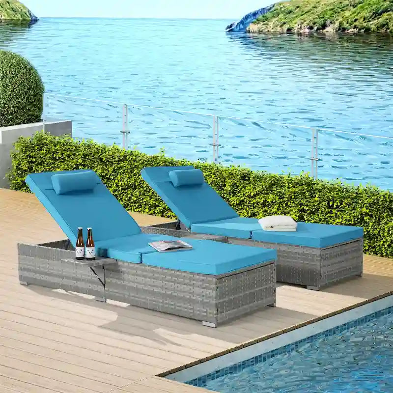 Chaise longue de patio extérieur