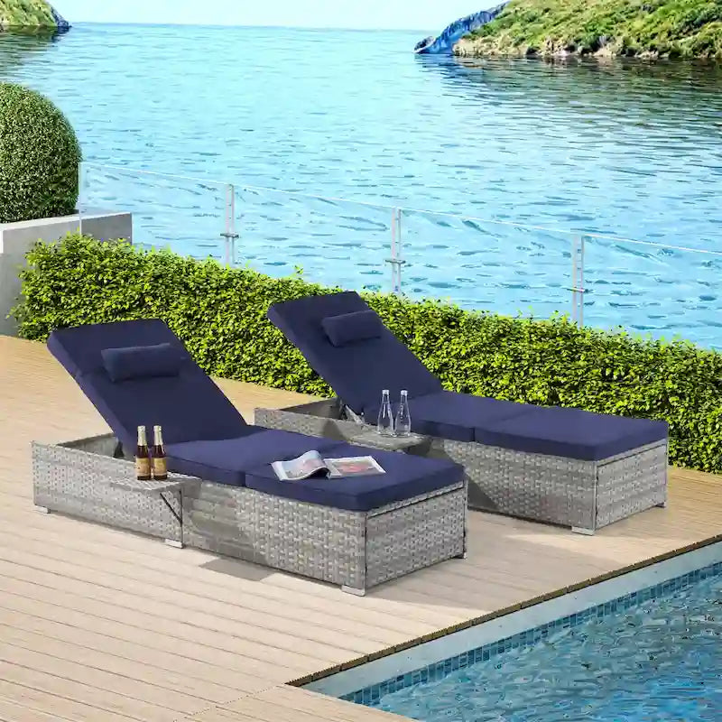 Chaise longue de patio extérieur