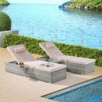 Chaise longue de patio extérieur