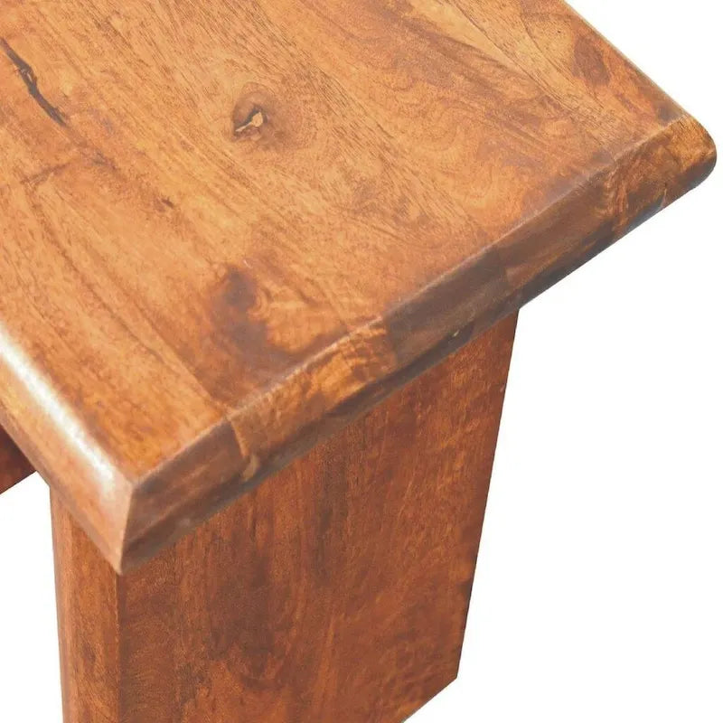 Table d'appoint Rio en bois massif, meuble artisanal
