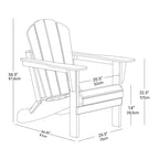 Chaise Adirondack ergonomique pliante avec pieds