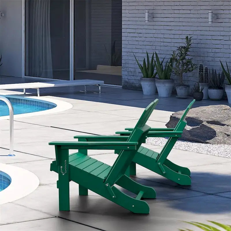 Chaise Adirondack ergonomique pliante avec pieds