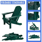 Chaise Adirondack ergonomique pliante avec pieds