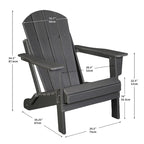 Chaise Adirondack ergonomique pliante avec pieds