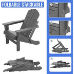 Chaise Adirondack ergonomique pliante avec pieds