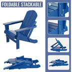 Chaise Adirondack ergonomique pliante avec pieds