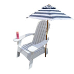 Chaise Adirondack en bois pour l'extérieur ou l'intérieur, avec un trou pour parasol sur l'accoudoir