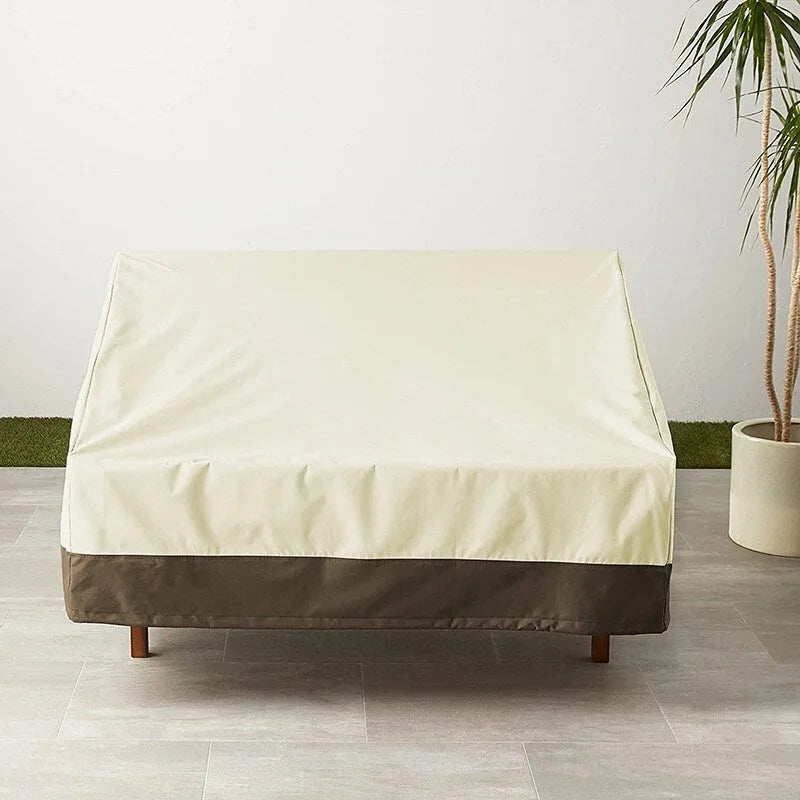 Shatex 40 in.x 37 in.x 30 in. Outdoor Patio Furniture Cover Windproof and Waterproof Beige
