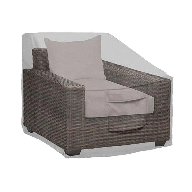 Housse de protection pour mobilier de jardin Shatex 101,6 cm x 94 cm x 76,2 cm, coupe-vent et imperméable, beige