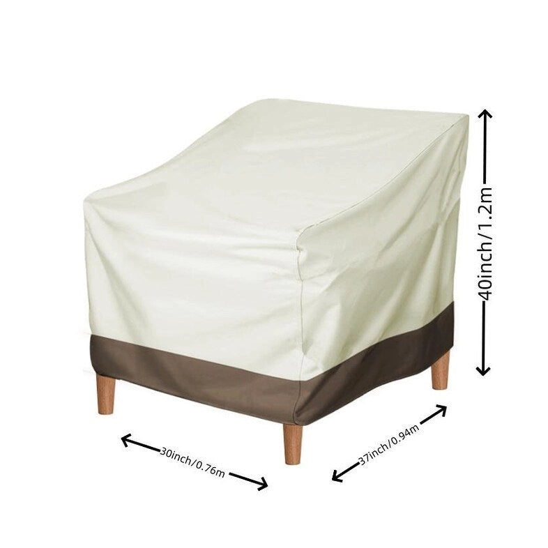 Housse de protection pour mobilier de jardin Shatex 101,6 cm x 94 cm x 76,2 cm, coupe-vent et imperméable, beige
