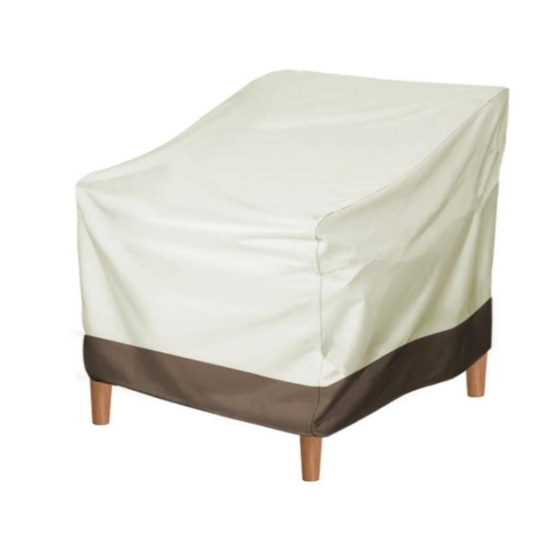 Housse de protection pour mobilier de jardin Shatex 101,6 cm x 94 cm x 76,2 cm, coupe-vent et imperméable, beige