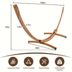 Support de hamac en métal arqué de 4,27 m (14 pieds) avec chaînes